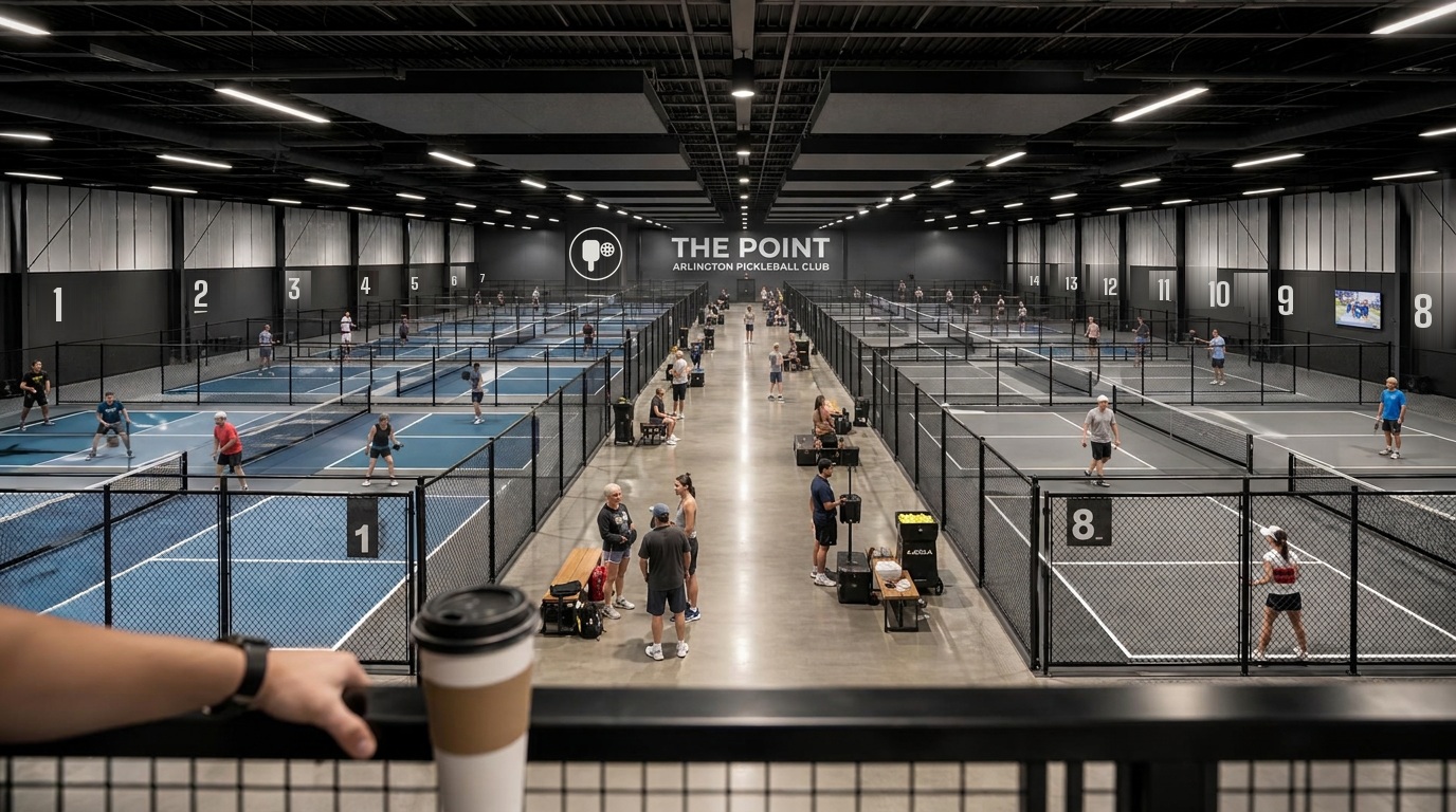 Concept view of the court hall from the café balcony